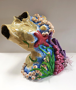Image of Blair Boyer's ceramic sculpture, Fractured System.